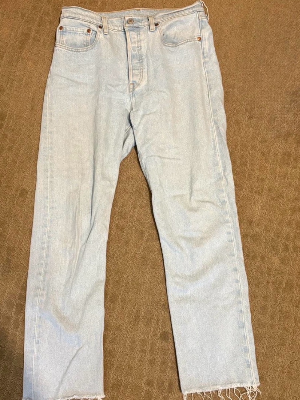 Light Wash Straight Leg Jeans
